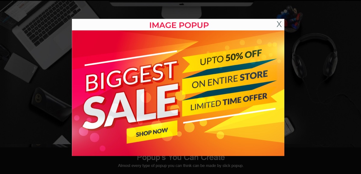 Image Popup screenshot